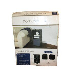 Homespace Solutions 2-Cube Organizer Includes 5 Panels Color Black